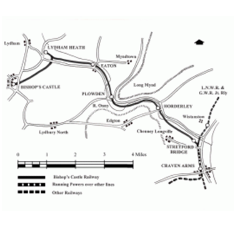 Bishops Castle Railway Route